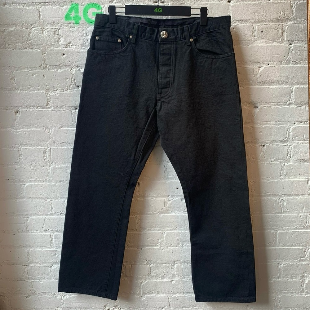 All black chrome heart jeans